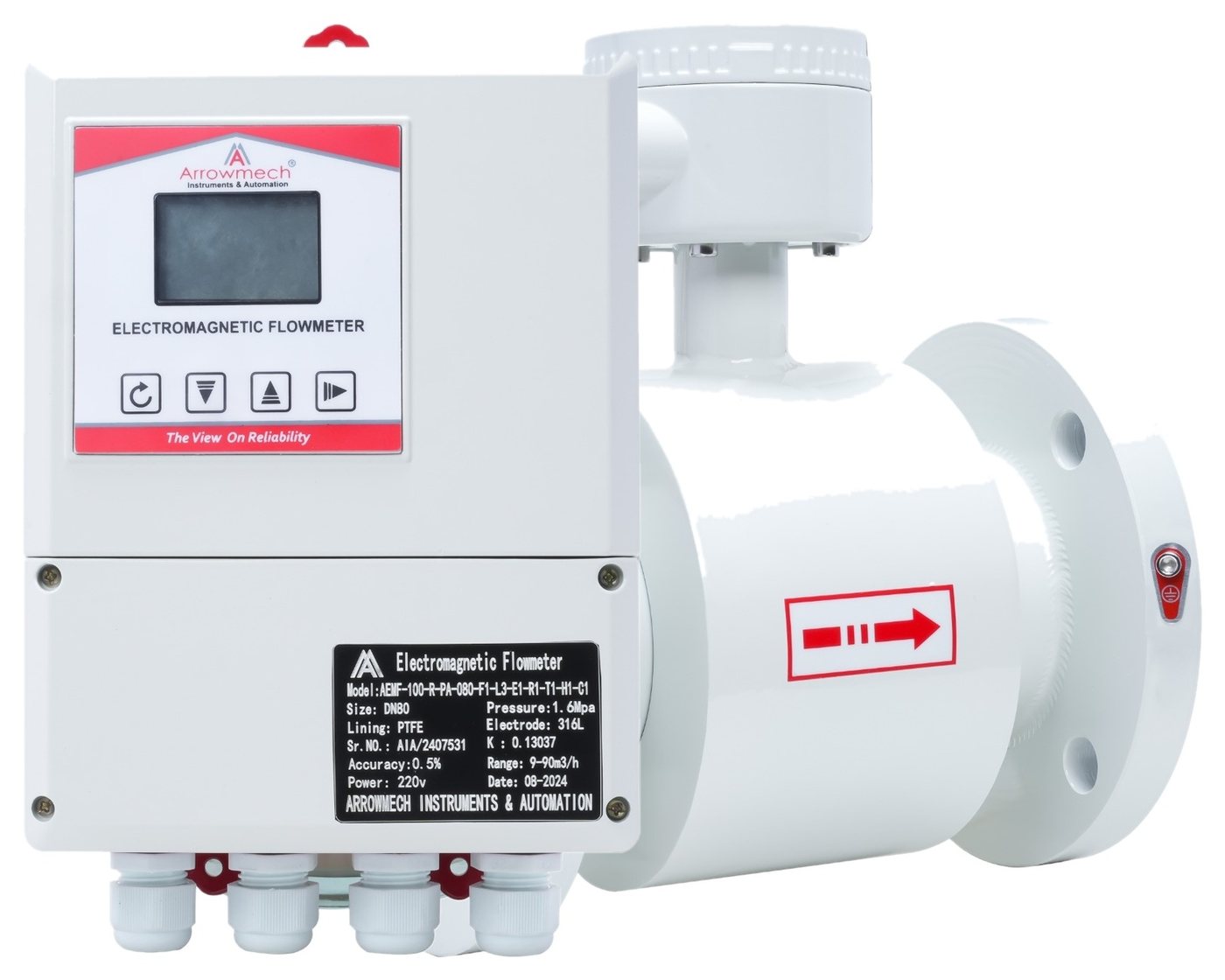 Arrowmech AEFM-100 electromagnetic flow meter, remote-display version with separate converter unit